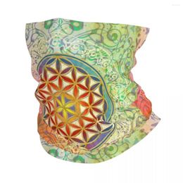 Bandanas Flower Of Life Vintage Geometric Bandana Neck Gaiter UV Protection Face Scarf Cover Women Men Mandala Headwear Tube Balaclava