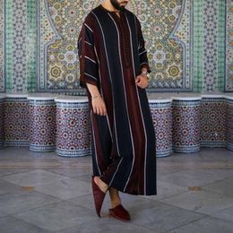 Ethnic Clothing 2024 Muslim Men Abaya Arabic Islamic Loose Shirt Robe Jubba Thobe Print Saudi Arab Middle East Male Vestidos