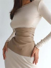 Belts Tossy Bandage Slim High Waist Cummerbunds For Women Decoration Patchwork Solid Fashion Lace-Up Gift Female