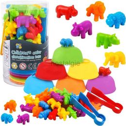 Sorting Nesting Stacking toys Montessori toy soft rubber classification dinosaur children Colour sorting counting matching game 24323