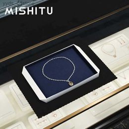 Jewellery Boxes MISHITU High end Jewellery Display Tray Counter Exquisite Jewellery Display Ring Earring Necklace Organiser Exhibition Storage Tray L240323