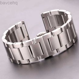 Watch Bands Stainless steel strap bracelet 18 20 22 23 24mm womens solid metal wristband replacement strap accessories 24323
