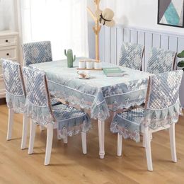 Chair Covers Patterned Lace Design Cover Rectangle Coffee Table Dining Cushion Tablecloths Embroidered Hemming NiceTable