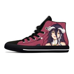 Shoes Japanese Anime Manga Cartoon Overlord Albedo Cute Casual Cloth Shoes High Top Lightweight Breathable 3D Print Men Women Sneakers