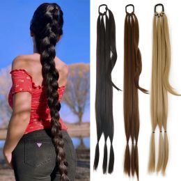 Ponytails Ponytails HAIRSTAR 34inch Long Straight Wrap Around Hair Ponytail Synthetic Hair Piece DIY Braided Ponytail