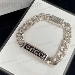 Chain designer Double Alphabet Silver Cuban Bracelet, Designer bracelet, Personalised hip Hop fashion, gift JGQZ