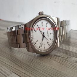 Folding mechanical stainless Luxury Men's watch Factory 39mm Supplier 114300 Sapphire Perpetual No Date Steel Domed white Dia285x