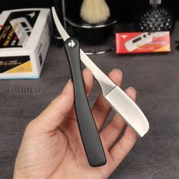 Blade 2023 Men's Shaver Straight Edge Barber Shop Razor Knives Manual Beard Shaving And Care Replaceable Blades Shavette Gift For Men