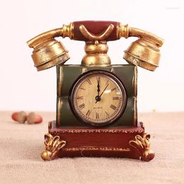 Decorative Figurines Retro Creative Book Phone Watch Clock Living Room Bar Cafe Resin Storage Tank Decoration Desktop Home