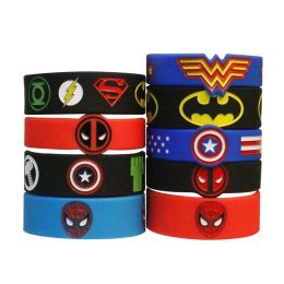 Bracelets 9pcs/lot Comics Silicone Bracelets for Kids Party Wristbands Parents Child Activity Toys Outdoor Games Bands