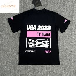 F1 Racing co branded model letter printed cotton round neck loose loose and versatile summer street casual fashion men's and women's t-shirts