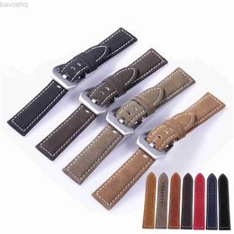 Watch Bands Matte vintage leather strap 18mm 20mm 22mm 24mm strap vintage bracelet stainless steel buckle 24323