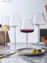 Wine Glasses Nordic white wine glass Bordeaux Burgundy glass crystal glass red wine glass family party bar L240323