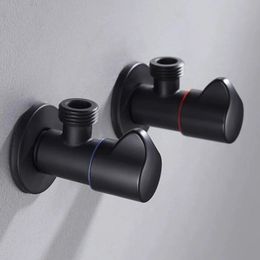 Bathroom Angle Filling Faucets Black Stainless Steel Kitchen Cold Mixer Tap Accessories Standard G12 Threaded 240314