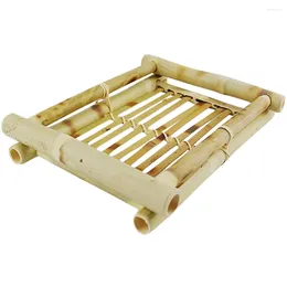 Plates Vanity Tray Bamboo Platter Woven Snack Serving Tea Table Wooden Multi-function Storage