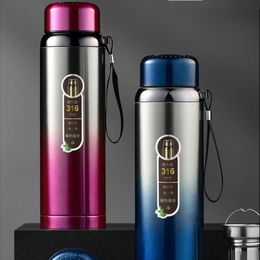 SUS316 Water Bottle Stainless Steel LED Temperature Display Vacuum Flask Large Capacity Thermos Cup Hydro 240314