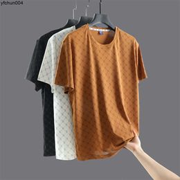 Short Sleeved T-shirt for Men in Summer Mens Overweight Running Fitness Ice Silk Quick Drying Clothes Sports Top {category}