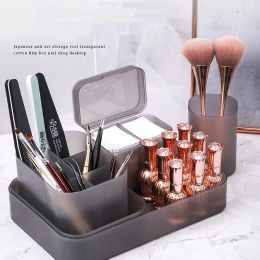 Kits 5Pcs Set Nail Art Tools Empty Storage Box Tweezers Clippers Pen Holder Cleaning Cotton Pad Swab Case Manicure Brush Organizer