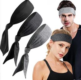 Long Tie Headband Turban Knot Running Tennis Head Sweatband Durag Men Women Solid Colour Baseketball Sports Head bandage Hairband