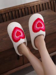 Slippers Winter Woman Flannel Couple Indoor Non-Slip Slipper 2024 Man Fluff Slides Warm Plush Bedroom Lady Polar Fleece Shoes