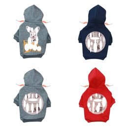 Dog Apparel Designer Clothes Brand Soft And Warm Dogs Hoodie Sweater With Classic Design Pattern Pet Winter Coat Cold Weather Jackets Otkcr