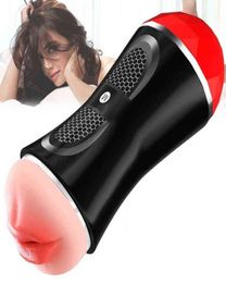 Double Head Male Masturbation Cup Sex Toys for Men Sucking Real Deepthroat and Mouth Soft Silicon Vagina Massager 2110134125998