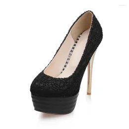 Dress Shoes Sexy Fashion 2024 Platform Wedding Woman Thin High Heels 13.5cm Pumps Party Women Ladies Big Size 31-44 8-6