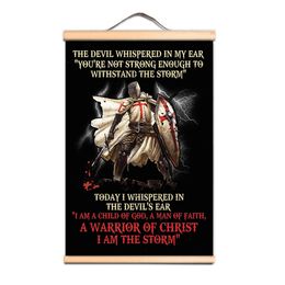 Mediaeval Crusader Warrior Poster Canvas Scroll Painting Wall Hanging Banner - Upgrade Your Room and Studio Decor with Knights Templar Wall Art Poster CD34