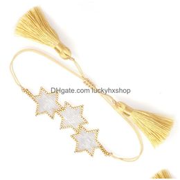 Chain Go2Boho Stars Heart Bracelet Set Handmade Valentines Jewelry Miyuki Seed Bead Bracelets For Women Tassel Psera Mujer Moda Drop D Dhlrp