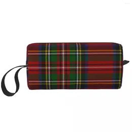 Storage Bags Custom Modern Classic Royal Tartan Plaid Toiletry Bag Women Cosmetic Makeup Organizer Ladies Beauty Dopp Kit Box