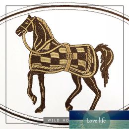Classic Luxury Living Room Sofa Decorative Pillow Case Embroidered Horse Cushion Cover Hotel Bedroom Bedside Square Throw Pillowcases