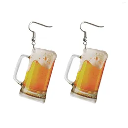 Dangle Earrings Wine Glass Ladies Transparent Acrylic Beer Whiskey Jewelry Comfy Small Stud For Women