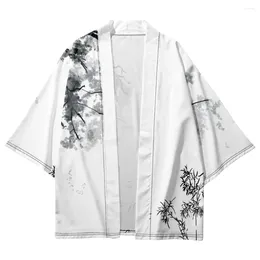 Men's Sleepwear Japanese Men Kimono Robe Cardigan Shirts Casual Lady Yukata Jacket Vintage Style Summer Loose Home Bathrobe Taoist Coat