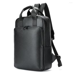 Backpack Real Leather Men Women European And American Fashion Head First Layer Cowhide Leisure Travel Bag Unisex Big Schoolbag