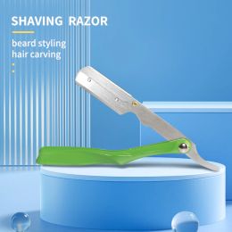 Shavers Happy Barber Professional Manual Shaver Straight Edge Stainless Steel Salon Razor Folding Hair Styling Shaving Beard Knives