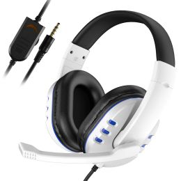 Accessories PC Gaming Headsets For PS4 PS5 3D Stereo Bass Gamer Headphones with Micphone For PlayStation 4 5 Cell phone Gaming Earphones