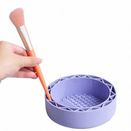 makeup Brush Silice Bowl Brush Cleaner Tool Multifunctial Silice Makeup Brush Cleaner Bowl with 4 Textures for Cosmetic a60e#