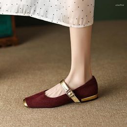 Dress Shoes Autumn Shallow Mouth Single Fairy Wind Suede Fashion Good To Wear