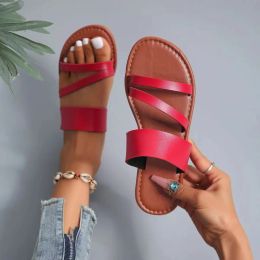 Slippers Slippers Women for Free Shipping Flats Casual Leather Flat Comfortable Cheap Products Home Clothes Bedroom Beach Big Size