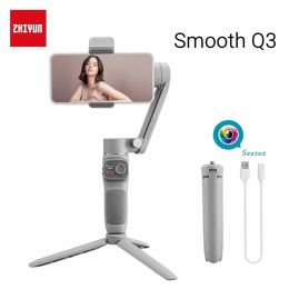 Heads ZHIYUN SMOOTH Q3 Smartphone Gimbal 3Axis Flexible Phone Handheld Stabiliser with Fill Light for iPhone Xiaomi Samsung