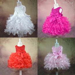 Girl Dresses 0 6 12 18 24 Months Born Dress Pearls Mesh Fashion Party Little Princess Baby Christmas Birthday Gift Kids Clothes