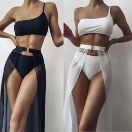 Fashion New Lace up Sexy Off Back Three Piece Set Bikini Off Back Swimsuit Batch