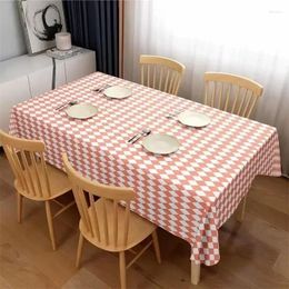 Table Cloth Geometric Cheques Waterproof Dining Tablecloth Kitchen Decorative Coffee Cuisine Party Cover