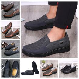 GAI comfortable Men Shoe Black Shoe Rounds Toe party Outdoors banquet Classic suit Men Business heel designers Shoe EUR 38-50 softs