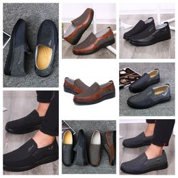 GAI comfortable Men Shoe Black Shoes Round Toes party Outdoor banquets suit Men Business heel designers Shoe EUR 38-50 softs