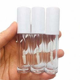 5/20/100pcs 5ML Empty Lip Gloss Tubes Bright White Cap DIY Cear Eyeliner Bottle Cosmetic Packing Ctainer. l5HO#