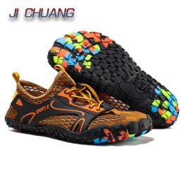 Shoes Big Size 47 Aqua Shoes Men Outdoor Quick Dry Water Shoes Nonslip Fitness Barefoot Beach Sneakers In Trekking Upstream Shoes