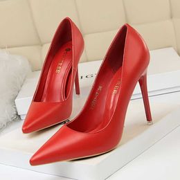 HBP Non-Brand Fashionable and Simple Style Low-cut Women Pumps Good Quality Luxury High Heels Shoes for Women