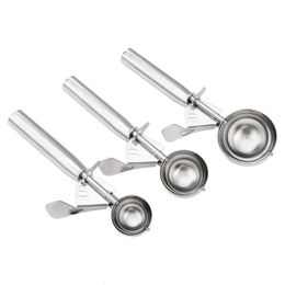 Stainless Steel Ice Cream Scoop Tool Cookie Icecream Spoon Ball Mould Yoghourt Dough Meat Watermelon Kitchen Gadget 240307