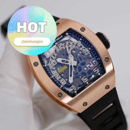 Hot RM Movement Wrist Watch Rm029 Series Rm029 Mens18k Rose Gold Watch Hollow Out Dial Automatic Machinery